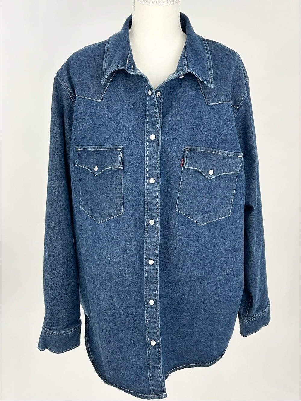 Levi’s Western Denim Snap Shirt 4X Plus Size Oversized